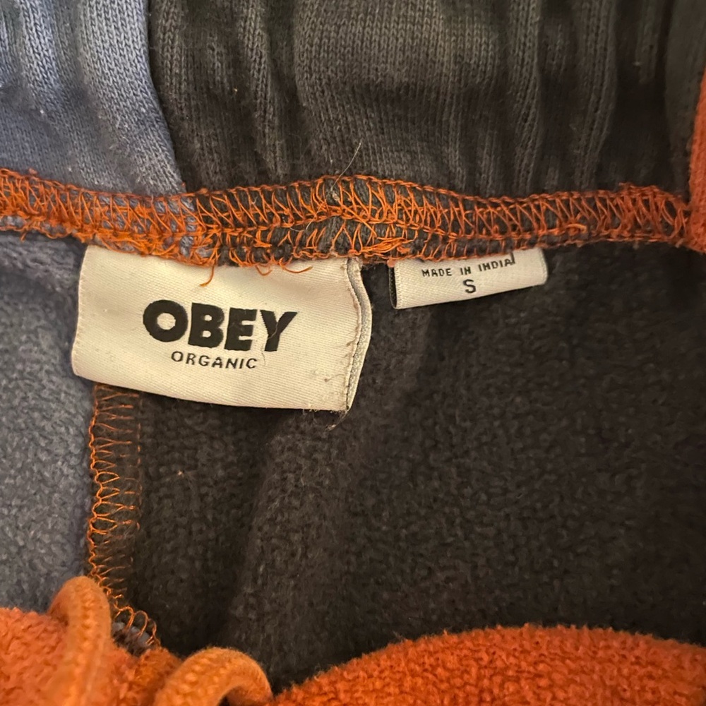 Obey Patchwork Joggers - Black, Rust, Blue - Picture 3 of 4